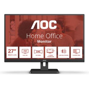 AOC 27E3UM 16:09 HDMI+DP+USB VA (1920 x 1080 Pixels, 27""), Monitor, Zwart