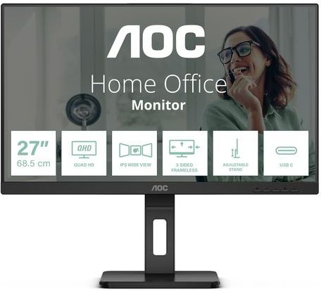 AOC Q27P3CV - Computer Monitor - Zwart - 68,6 cm (27") - Quad HD