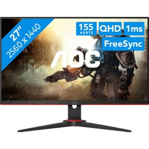 AOC G2 Q27G2E/BK computer monitor 68,6 cm (27 inch) 2560 x 1440 Pixels Quad HD Zwart, Rood