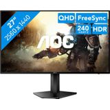 AOC AG276QZD computer monitor 67,3 cm (26.5") 2560 x 1440 Pixels Quad HD OLED Zwart