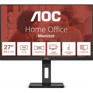 AOC 27E3QAF LED-monitor Energielabel E (A - G) 68.6 cm (27 inch) 1920 x 1080 Pixel 16:9 4 ms HDMI, DisplayPort, Hoofdtelefoonaansluiting, Audio-Line-in,