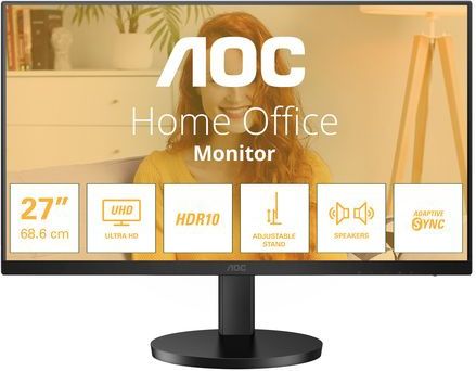 Aoc - U27B3AF - 27 Inch - 4K - IPS - LED Monitor - Zwart
