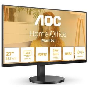 AOC - U27B3CF Monitor - 27 Inch - 3840 x 2160 Pixels - Zwart - LCD