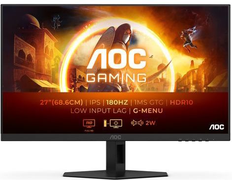 AOC - 27G4XE - Monitor - 27 Inch - 180Hz - 1ms GtG - HDR 10