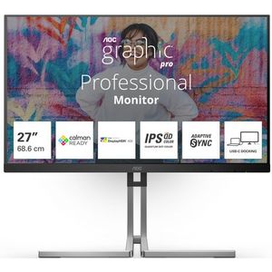 Aoc - Graphic Designer Pro - Monitor - Zwart - 27 inch - QHD IPS