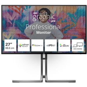 AOC - U27U3CV - Monitor - Zwart - 27" - 4K Ultra HD