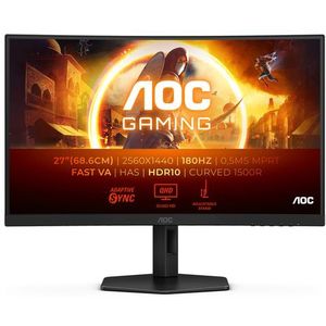 AOC - CQ27G4X - Curved Monitor - 27 Inch - 2560x1440 - 180Hz