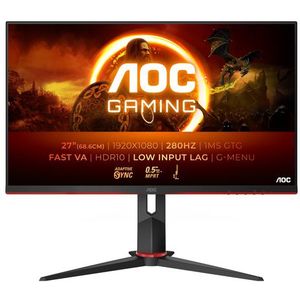 AOC - 27G2ZN3/BK - Monitor - Rood, Zwart - VA-paneel