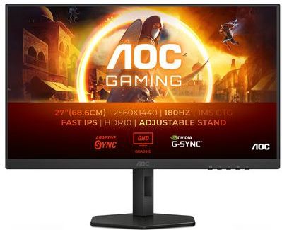 AOC - Q27G4XF - QHD Gaming Monitor - Zwart - 27 Inch - 180Hz
