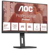 AOC U27E3UF - 27 Zoll Ultra HD Monitor, höhenverstellbar, Lautsprecher, Adaptive Sync (3840x2160,60 Hz, 1x DisplayPort 1.2, 2X HDMI 2.0, USB-Hub) schwarz