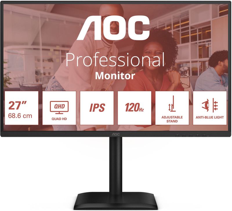 AOC - Q27E4U - QHD Monitor - 27 inch - 120 Hz - Ergonomisch