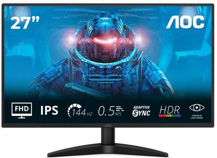 AOC 27B36X - Gaming Monitor - 27 inch - 144 Hertz - 0,5ms Reactietijd - IPS Paneel - HDR10 Ondersteuning