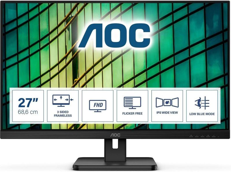 Aoc 27e2qae 27'' Full HD Led Monitor - Mat - Energie-efficiëntieklasse E