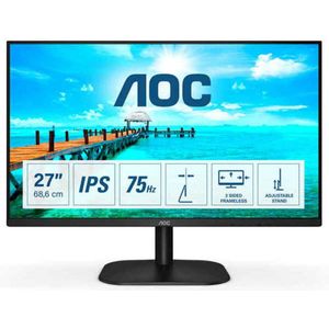 AOC 27B2DA - 27 inch FHD Monitor, AdaptiveSync (1920x1080, 75 Hz, VGA, DVI, HDMI) zwart