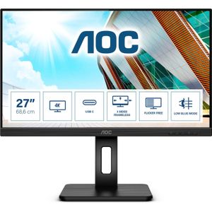 AOC U27P2CA computer monitor 68,6 cm (27) 3840 x 2160 Pixels 4K Ultra HD LED Zwart
