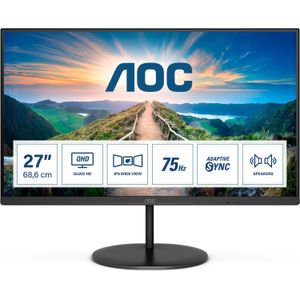 AOC Q27V4EA - QHD IPS 75Hz Monitor - 27 Inch