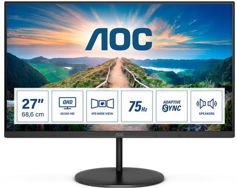 AOC Q27V4EA - QHD IPS 75Hz Monitor - 27 Inch