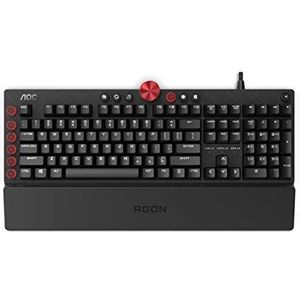 Agon by AOC AGK700 Gaming Toetsenbord - Duitse lay-out - Cherry MX Red Switches - Anti-Ghosting - AOC G-Tools-software - N-Key Rollover
