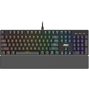 AOC GK500 Gaming-toetsenbord, Italiaanse lay-out, RGB-verlichting, anti-ghosting, AOC G-software, N-Key Rollover