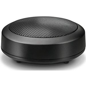 Wavemaster MOBI-2 mini-luidsprekers met Bluetooth-functie (1 stuk) voor mobiele geluidsbronnen zoals smartphone, mobiele telefoon, tablet, MP3-speler, laptop enz. in zwart