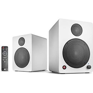 Wavemaster CUBE MINI white - luidsprekersysteem (36 watt) met bluetooth-streaming, digitale aansluiting en IR-afstandsbediening, actieve boxen, gebruik voor tv/tablet/smartphone, wit (66371)