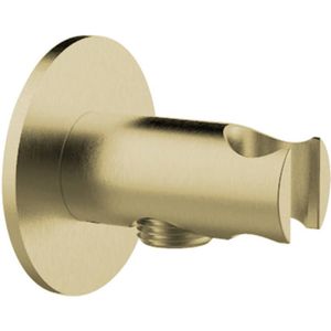 Handdouchehouder herzbach living spa pvd-coating rond ø 70mm messing goud