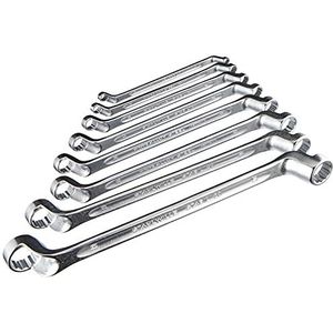 Stahlwille Dubbele ringsleutelset, 96410405, chroom-legering staal, verchroomd, hoge buigsterkte, 8-delig