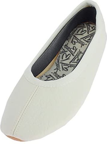 Beck Schläppchen aus Kunstleder, Gummisohle Gymnastikschuh (sehr robustes veganes Kunstleder, Gr. 23-48 erhältlich) rutschfeste Gummi-Laufsohle