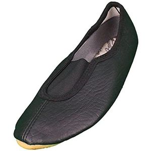 Beck Schläppchen aus Kunstleder mit Ristgummi, Gummisohle Gymnastikschuh (sehr robuste Materialien, für Sport, Kita oder als Hausschuhe geeignet) rutschfeste Laufsohle, guter Halt durch Gummi-Einsatz