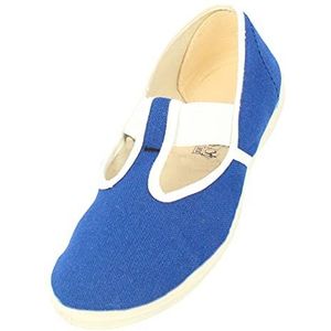 Beck Unisex Basic 090 linnen schoenen voor kinderen, Blauw donkerblauw 05, 34 EU