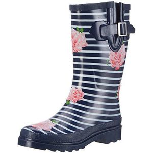 Beck Rubberlaarzen voor dames met strepen, Blauw donkerblauw 05, 37 EU