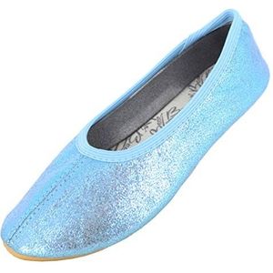 Beck Basic Glitter gymschoenen voor meisjes, Blauw lichtblauw 04., 42 EU