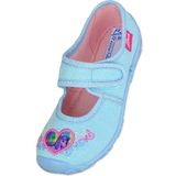 Beck - Darling - Pantoffels - Blauw - Synthetisch Textiel - Klittenbandsluiting