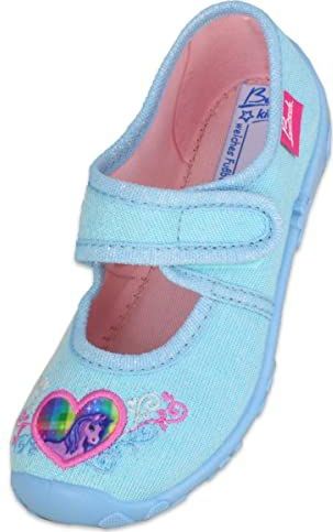 Beck - Darling - Pantoffels - Blauw - Synthetisch Textiel - Klittenbandsluiting