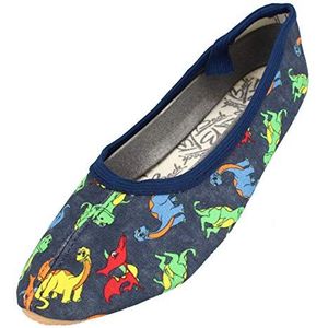 Beck Schläppchen Dinos Gymnastikschuh (für Sport, Kita, Schule und Zuhause) mit rutschfester Gummi-Laufsohle