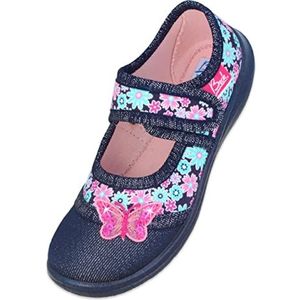 BECK - Beauty - Huisschoenen - Lichtblauw - Donkerblauw - Pink