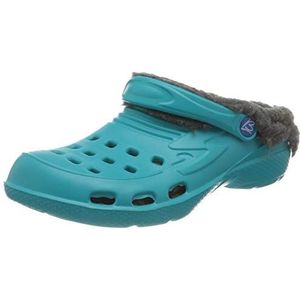 Beck Dames Clog Warm Slippers, turquoise, 39 EU