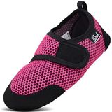 BECK - Buddy - Huisschoenen - Pink/Zwart - Velcro Sluiting