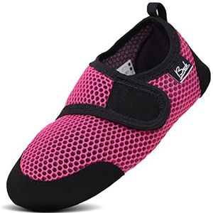BECK - Buddy - Huisschoenen - Pink/Zwart - Velcro Sluiting