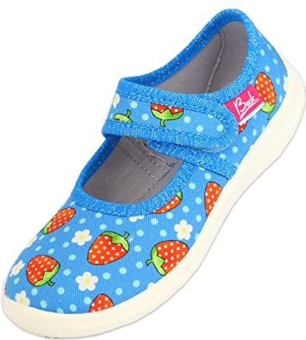 BECK - Huisschoenen - Lichtblauw Lichtgroen Rood Wit - Motiefprint