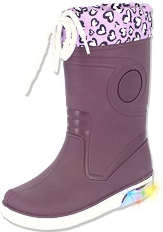 Blinking Valentine - Regenlaarzen - Color-Blocking - Met Verlichting - Platte Hak