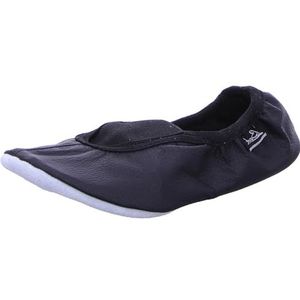 Beck Schläppchen Echt-Leder mit Gummi / Leder-Sohle Gymnastikschuh Zum Schlupfen, Mit Ristgummi für perfekten Halt