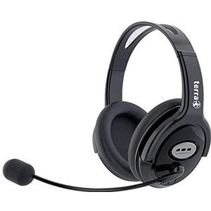 Terra JP-HS1000 Headset USB snoergebonden, Stereo Over Ear Zwart 2920145