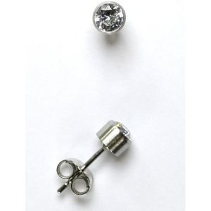 Firetti Paar Ohrstecker Schmuck Geschenk Ohrschmuck rund, mit Zirkonia (synth)