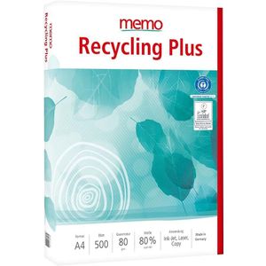 500 Blatt memo Multifunktionales Kopierpapier 'Recycling Plus' DIN A4, 80 g/m²