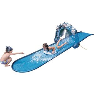 Waterglijbaan 'Icebreaker' - Sunclub - 5 meter - Blauw - Inclusief surfboard!