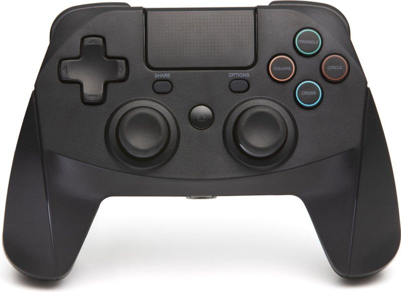 Snakebyte PS4 GAME:PAD 4S - Wireless bluetooth Controller for PlayStation 4 / PS4 Slim / Pro, analog dual joysticks, USB C Cable, PC compatible (Windows 7/8/10), 3.5mm headphone jack, touchpad, Black