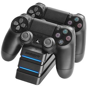 Snakebyte PS4 TWIN:CHARGE 4 - PlayStation 4 charging station for DualShock 4-Controller, charger kit for 2 wireless controllers via COM port, LED charge status display, PS4 design, Black