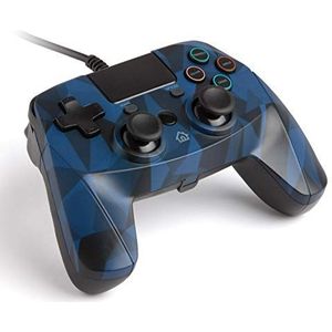 snakebyte GAMEPAD 4S - blauwe camouflage - Controller voor PlayStation 4 / PS4 Slim/Pro / PS3, analoge dubbele joysticks, pc-compatibel (Windows), kabellengte van 3 m, touchpad, haptische feedback