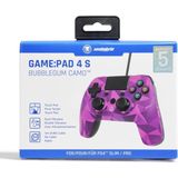Snakebyte - Pad 4 S - Bedrade Controller - Roze - 3 meter voor PS3 en PS4
